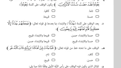 اختبارات-مادة-التربية-الإسلامية-للصف-الثاني-عشر-الفصل-الأول