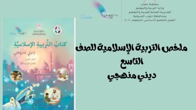 ملخص-التربية-الإسلامية-ديني-منهجي-للصف-التاسع-الفصل-أول