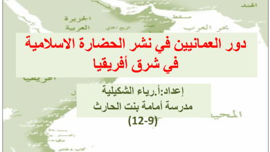 ملخص-درس-دور-العمانیین-في-نشر-الحضارة-الإسلامیة-في-شرق-أفریقیا-PDF