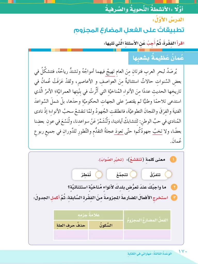 تطبيقات-على-الفعل-المضارع-المجزوم-للصف-السابع