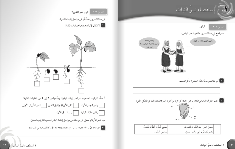 حل-استقصاء-نمو-النبات-للصف-الخامس-كتاب-النشاط