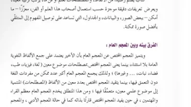 شرح-درس-المعجم-المختص-للصف-التاسع