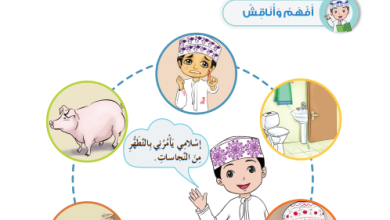شرح-درس-النجاسات-كتاب-ديني-حياتي-الصف-الأول-الفصل-الأول