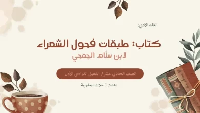 شرح-درس-طبقات-فحول-الشعراء-للصف-الحادي-عشر-1-scaled
