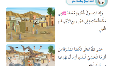 شرح-درس-مولد-الصادق-الأمين-كتاب-ديني-حياتي-الصف-الأول-الفصل-الأول
