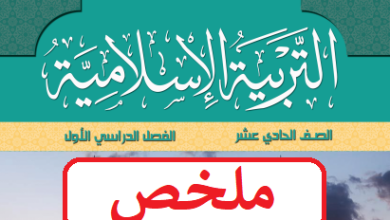 ملخص-التربية-الإسلامية-للصف-الحادي-عشر-الفصل-الأول